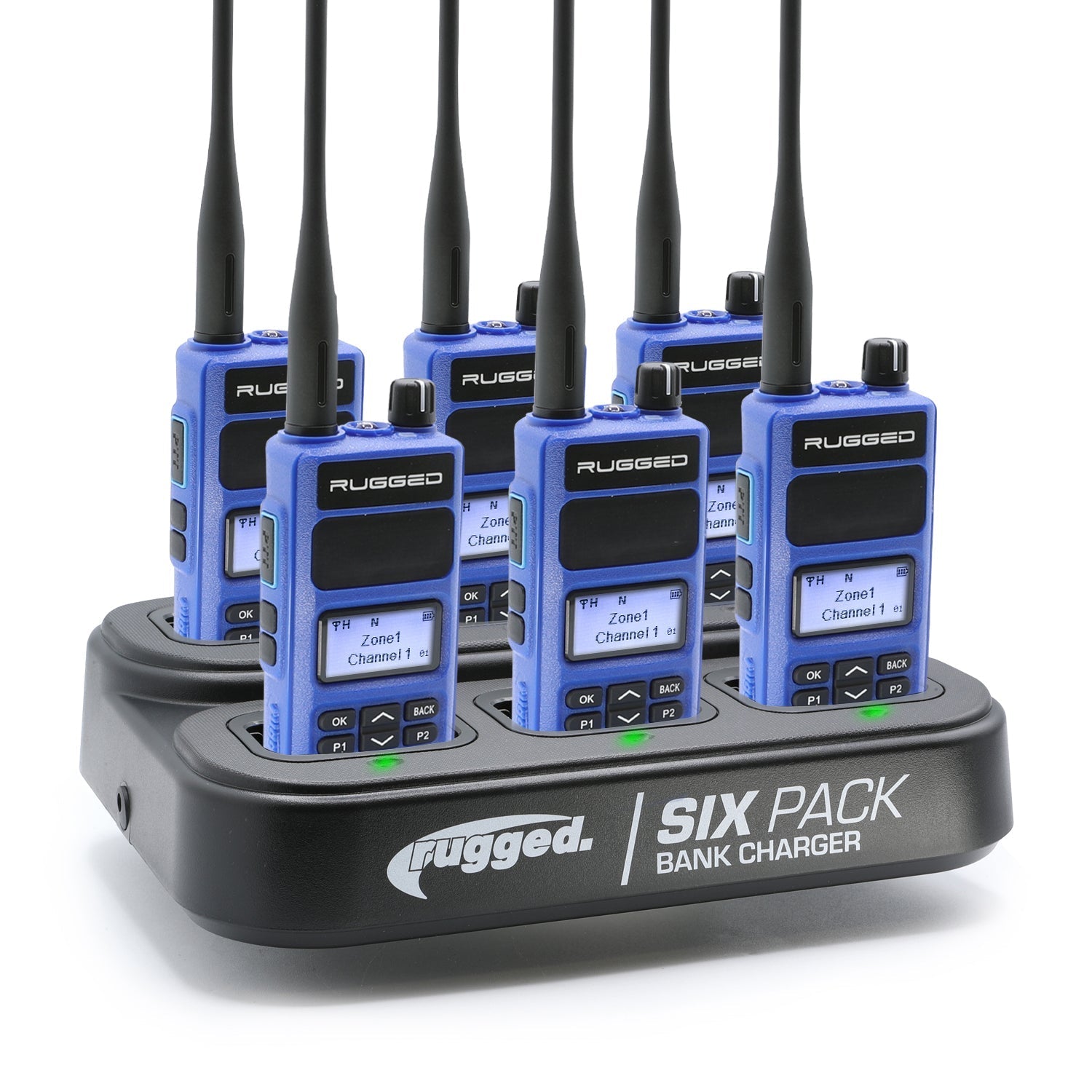 6 PACK - Choose Your Business Band Two Way Handheld Radio - RDH-16 - UHF Safety Yellow