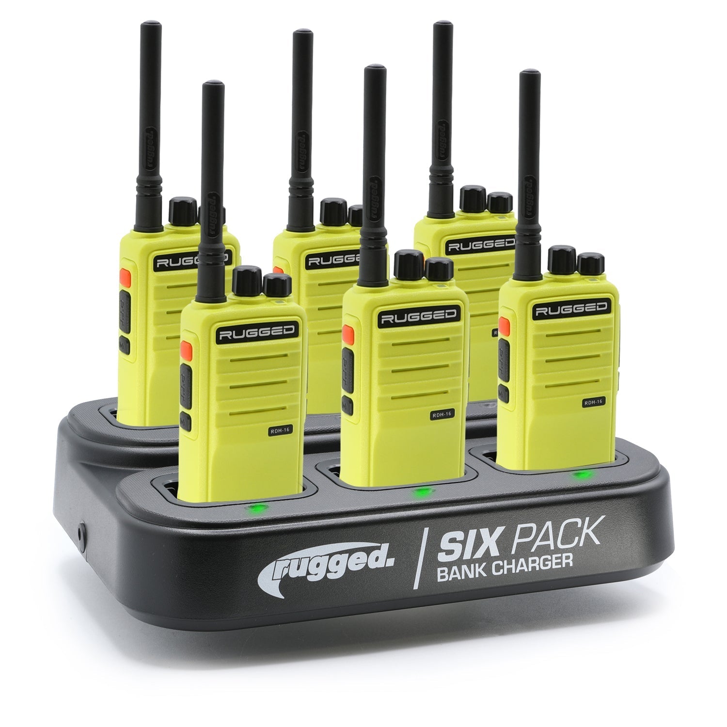 6 PACK - Choose Your Business Band Two Way Handheld Radio - RDH-16 - UHF Safety Yellow