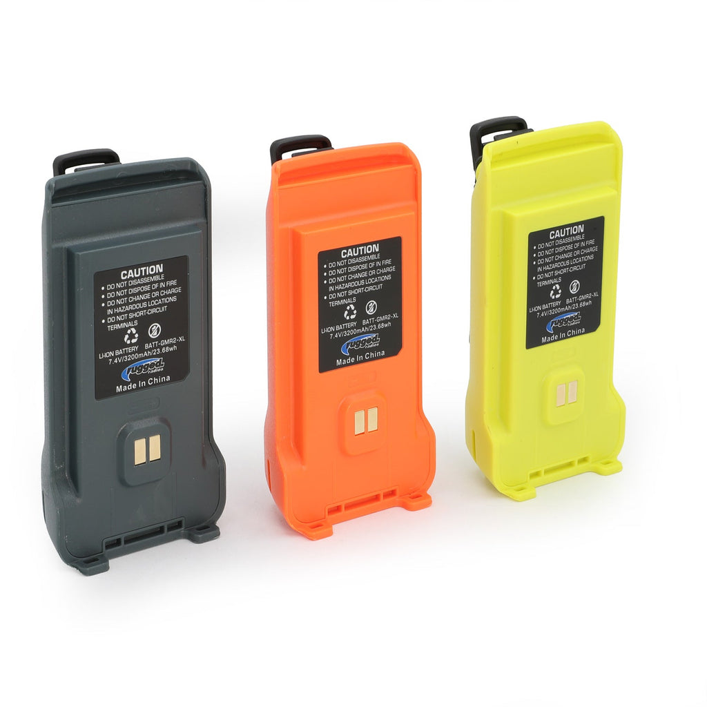 GMR2 and GMR2 PLUS Handheld Long-Lasting XL Battery - Safety Yellow