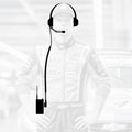 Crew Chief - H42 Spotter Headset and Rugged Handheld Radio Package - Single Radio with Nitro Bee X / RDH Digital UHF Radio / Black