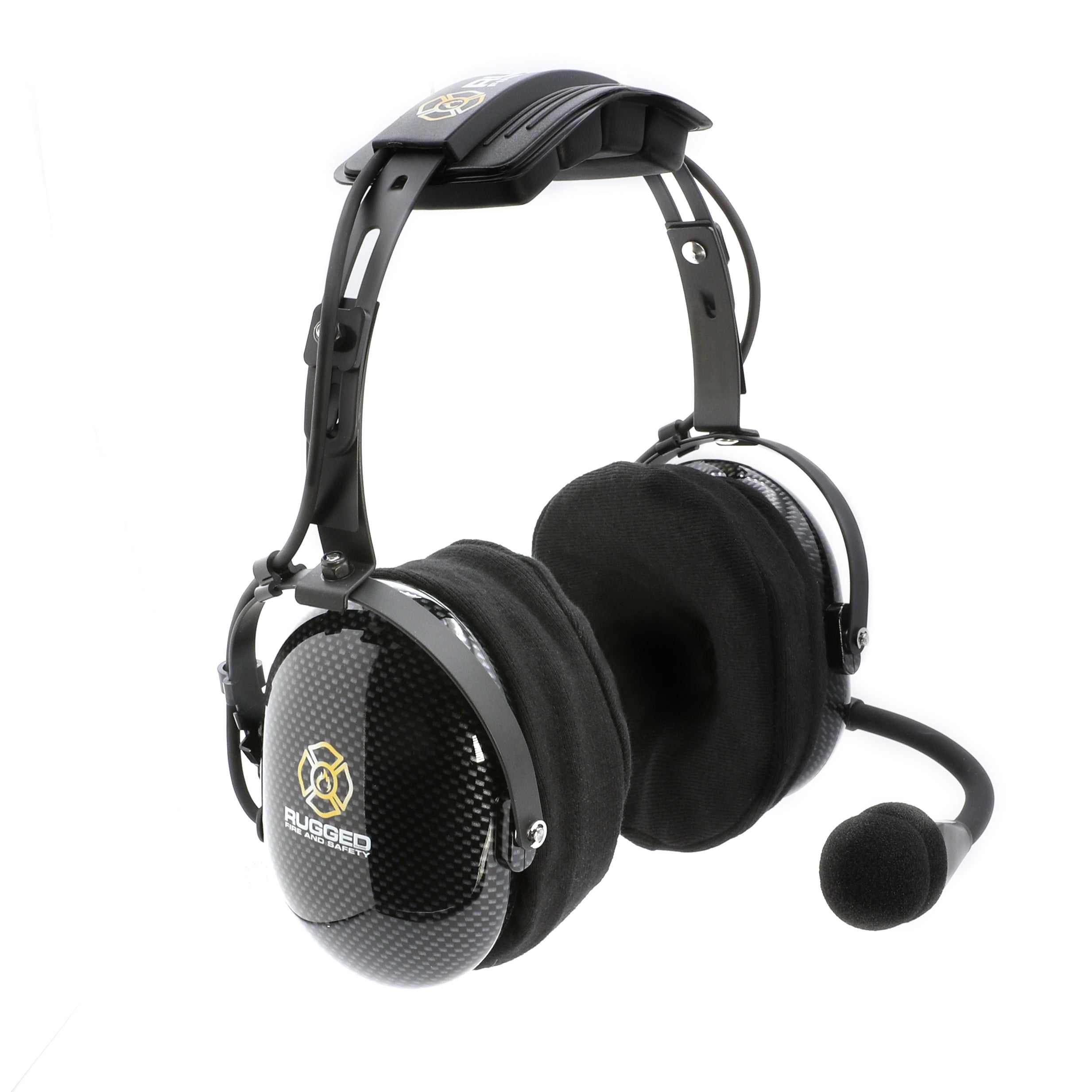 FHS Over-The-Head Fire Safety Industrial Headset - With Mic On/Off Button / For David Clark / Sigtronics / Avcomm