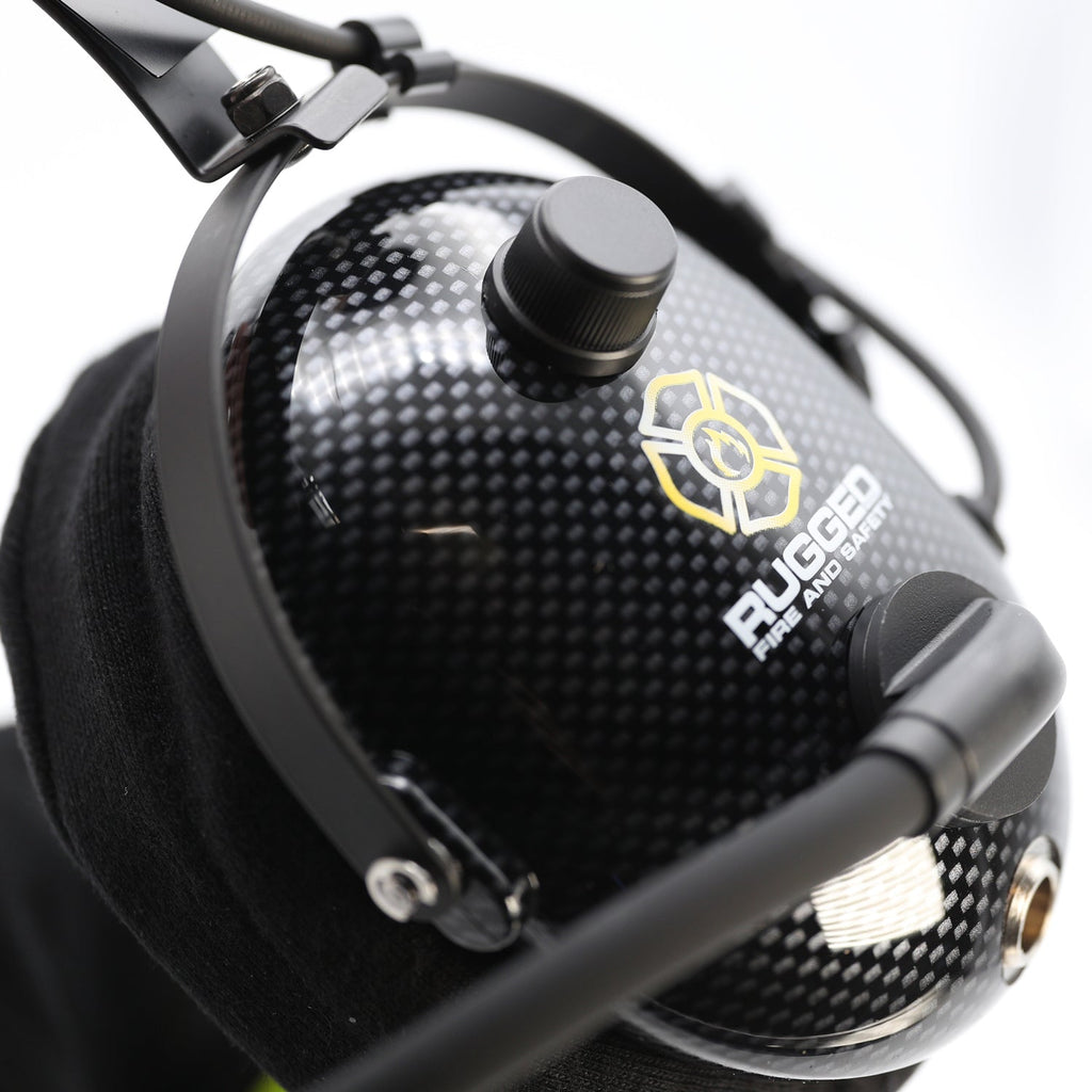 FHS Over-The-Head Fire Safety Industrial Headset - No Buttons / For David Clark / Sigtronics / Avcomm