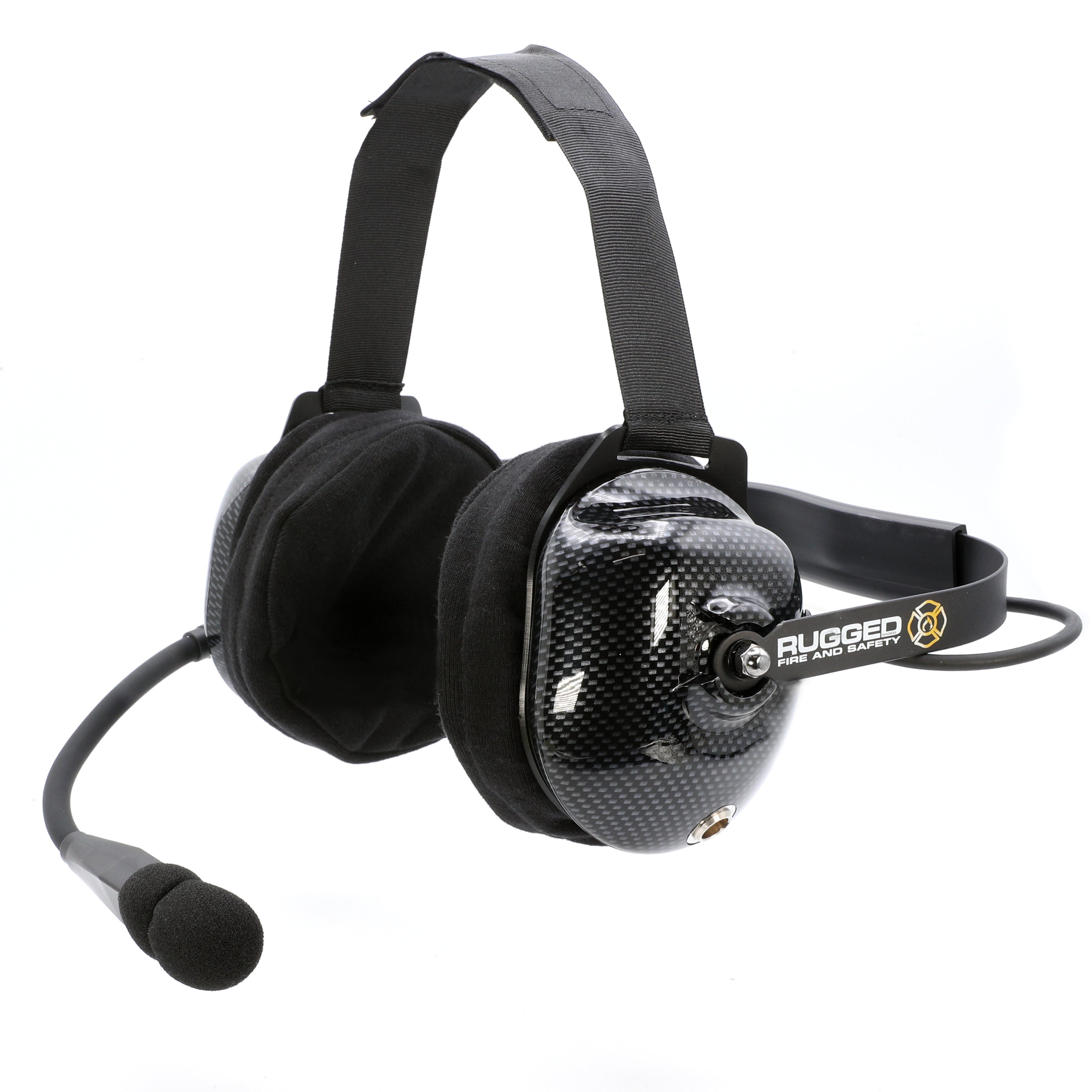 FHS Behind-The-Head Fire Safety Industrial Headset - With Mic On/Off Button / No Cable