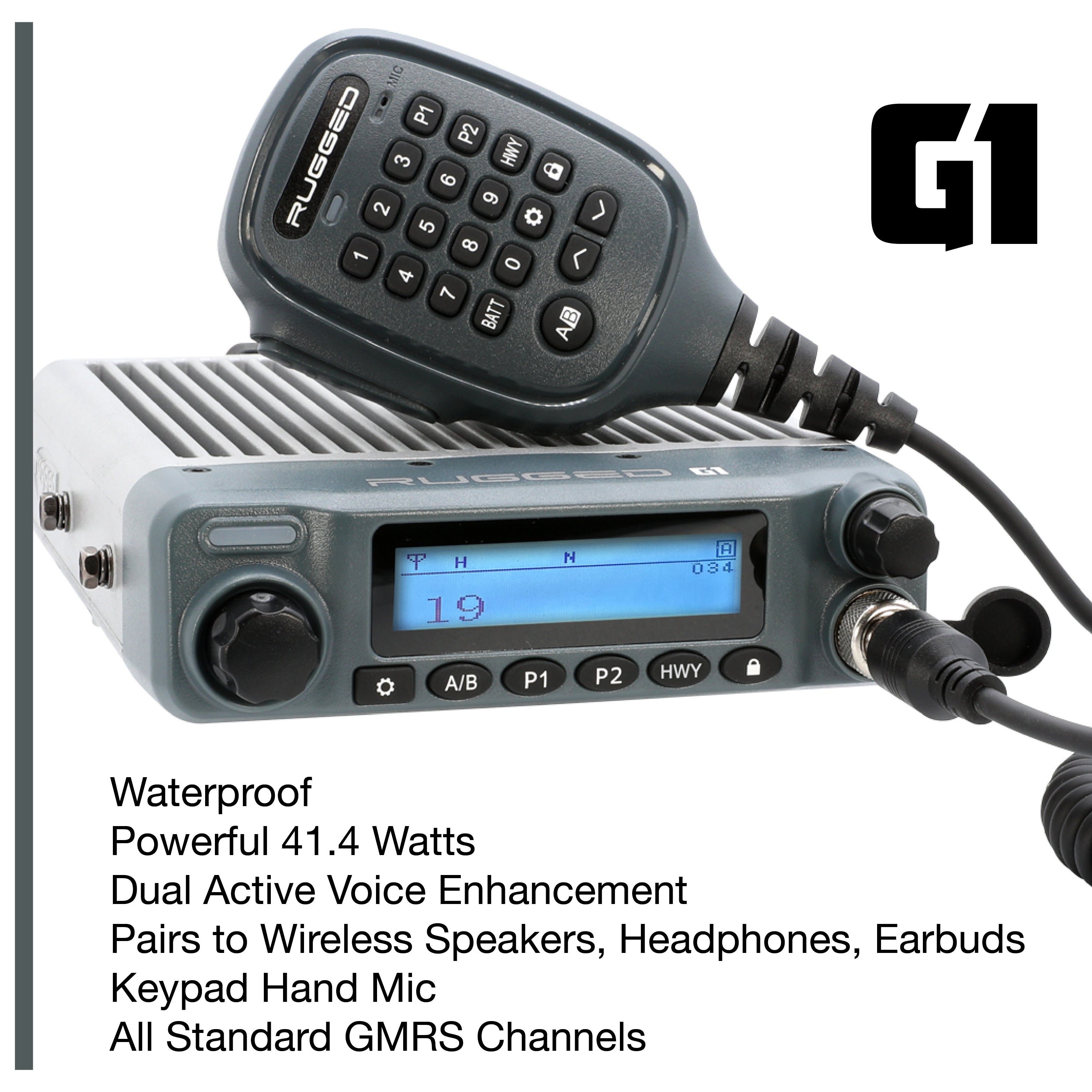 Ford Bronco Two-Way GMRS Mobile Radio Kit - GMR25 Waterproof