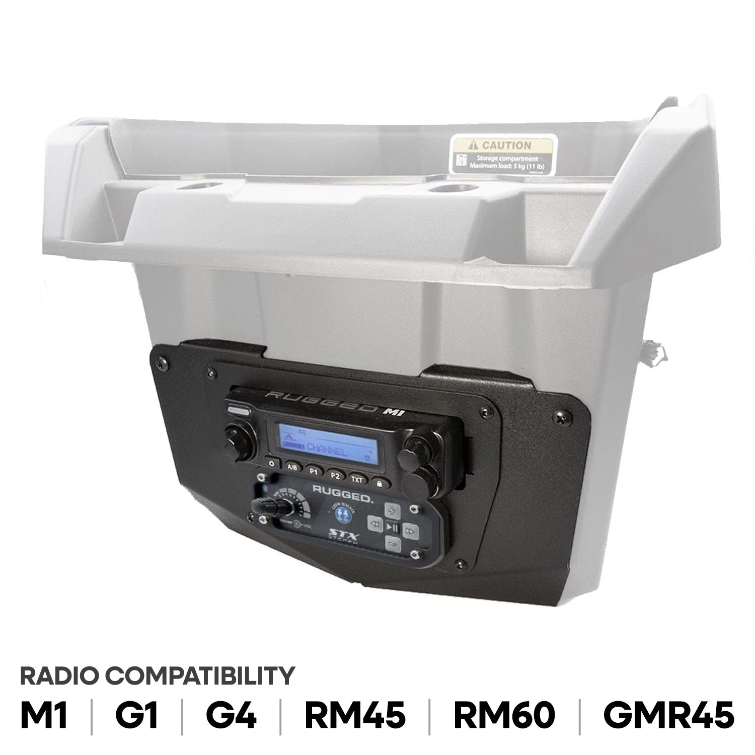 Can-Am Commander and Maverick - Glove Box Multi-Mount Kit for Rugged UTV Radios and Intercoms - Motorola CM300D and Motorola/Vertex VX2200