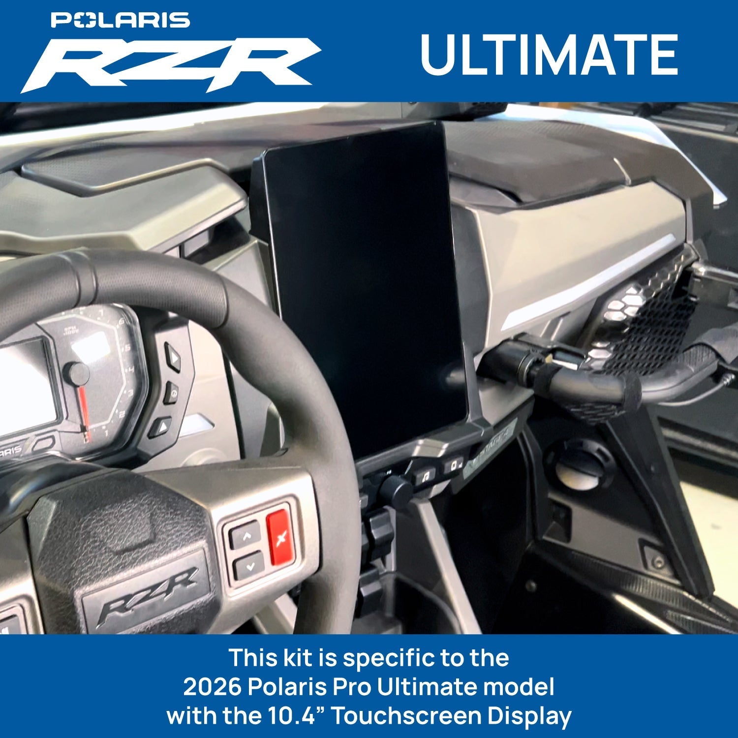2026 Polaris RZR Pro R Ultimate – Complete Communication Kit with Bluetooth Intercom and 2-Way Radio (10.4″ Touchscreen Models Only)