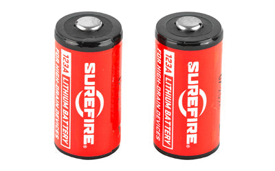 Surefire Battery |  CR123A Lithium |  2 Pack |  Red