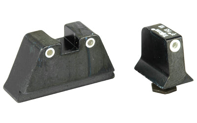 Trijicon Suppressor Sight Height |  Green Front Sight with Orange Rear Lamps |  Fits Glock 17/19/22/23/26/27/31/32/33/34/35/37/38/39 |  Black