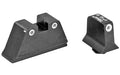Trijicon Bright & Tough |  Sight |  Suppressor Height |  Green Front with Yellow Rear |  Fits Glock 17/19/22/23/26/27/31/32/33/34/35/37/38/39 |  Black