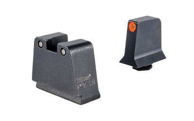 Trijicon Suppressor/Optic Height |  Night Sights |  Orange Front with Black Rear & Green Lamps |  Fits GLOCK 17/19/22/23/24/26/27/31/32/33/34/35/39