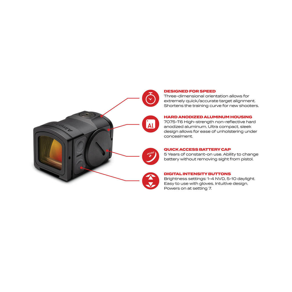 Aimpoint Acro P2 | Red Dot Reflex Sight  w/ Fully Enclosed Body & 5 Year Battery Life