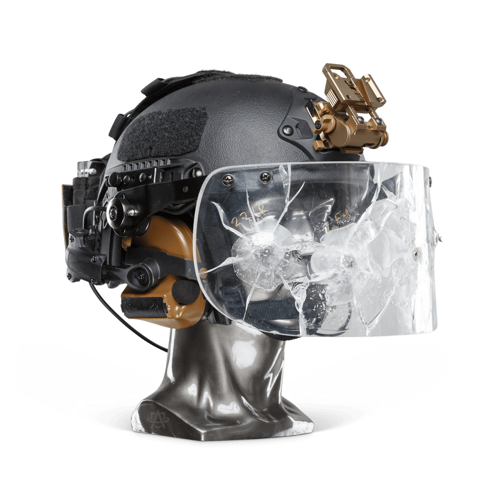 Ballistic Helmet with Face Shield | NIJ Level IIIA+