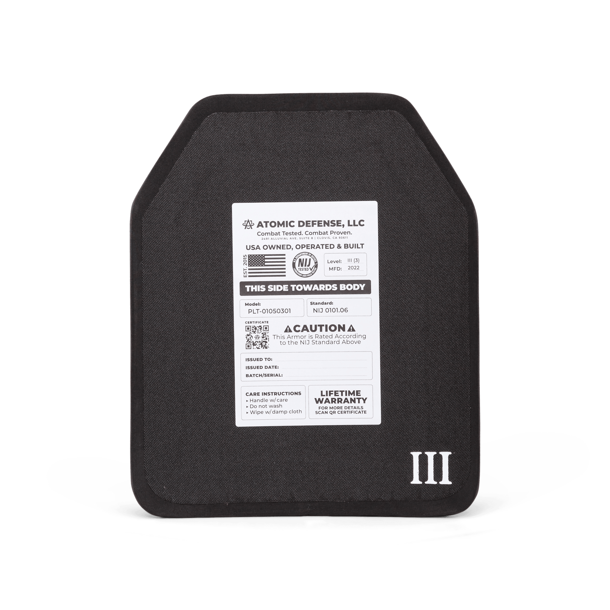 Bulletproof Backpack Insert | Level 3A, 3 and 4 Options