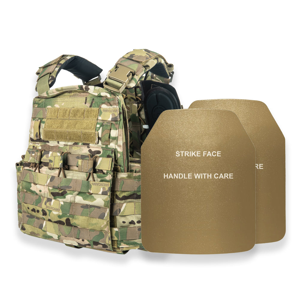 Crye CPC | Cage Plate Carrier w/ Doffing System, Mag, Radio & Admin Pouches (Like-New)