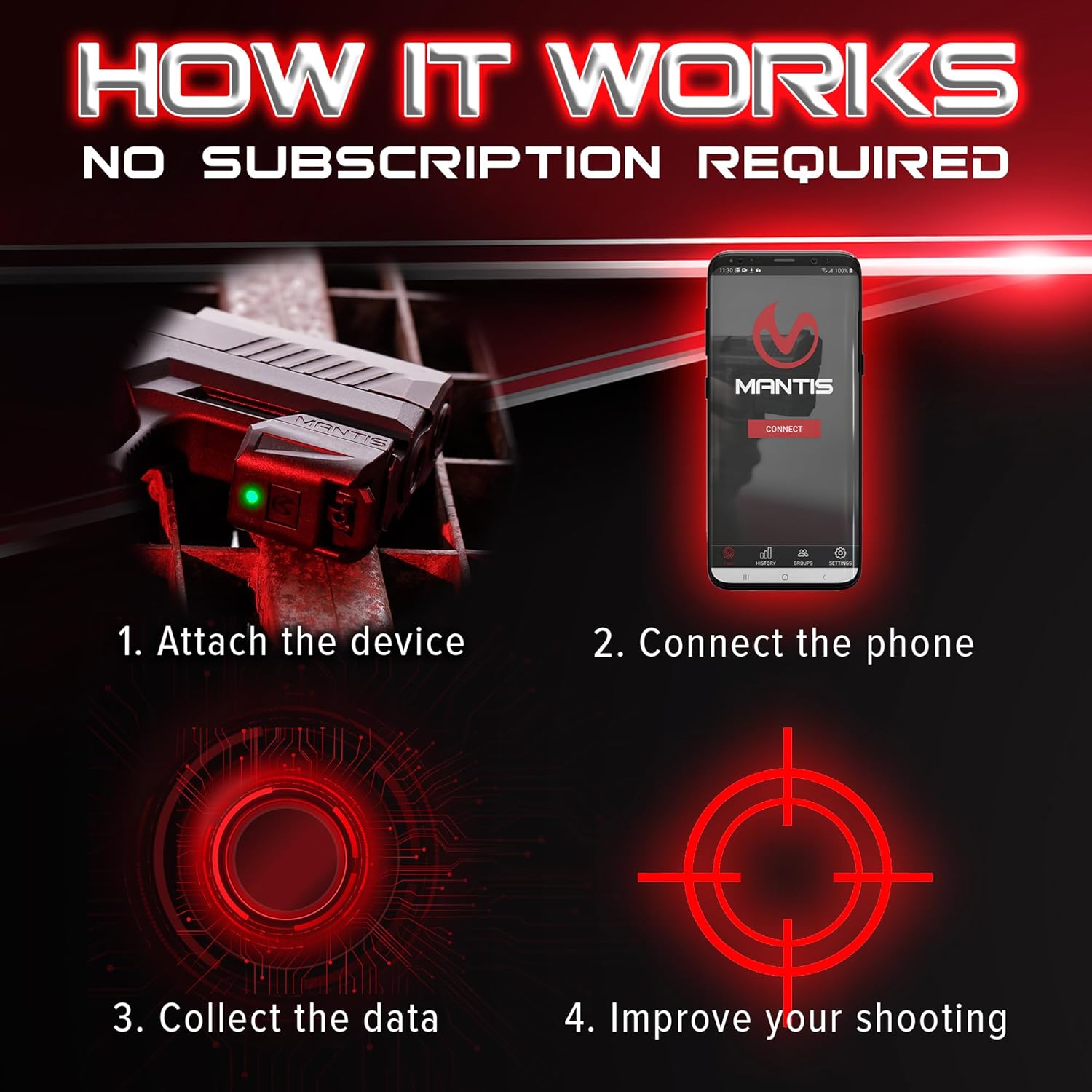 Mantis X2 | Shooting Practice at Home | Works with Pistol or Rifle