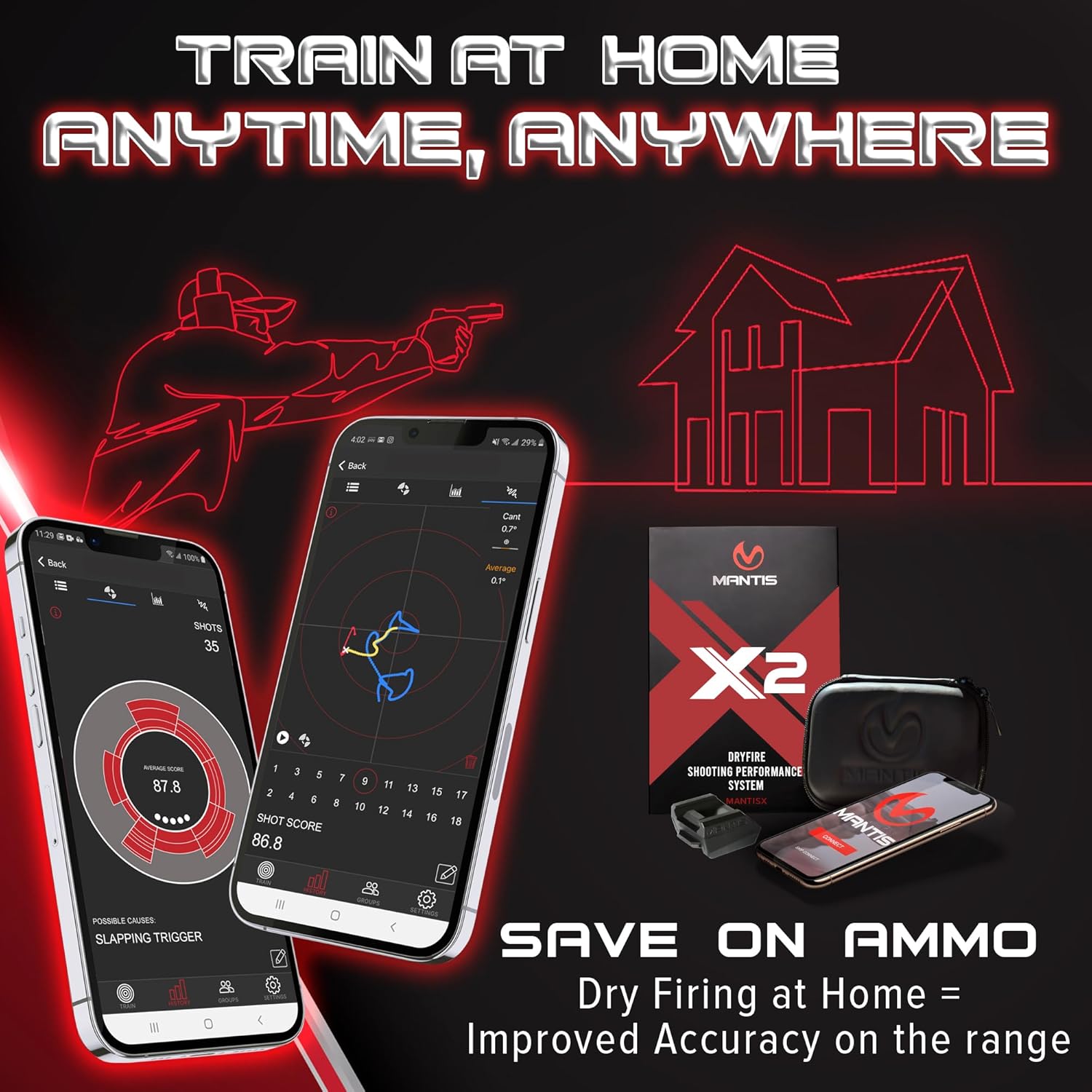 Mantis X2 | Shooting Practice at Home | Works with Pistol or Rifle