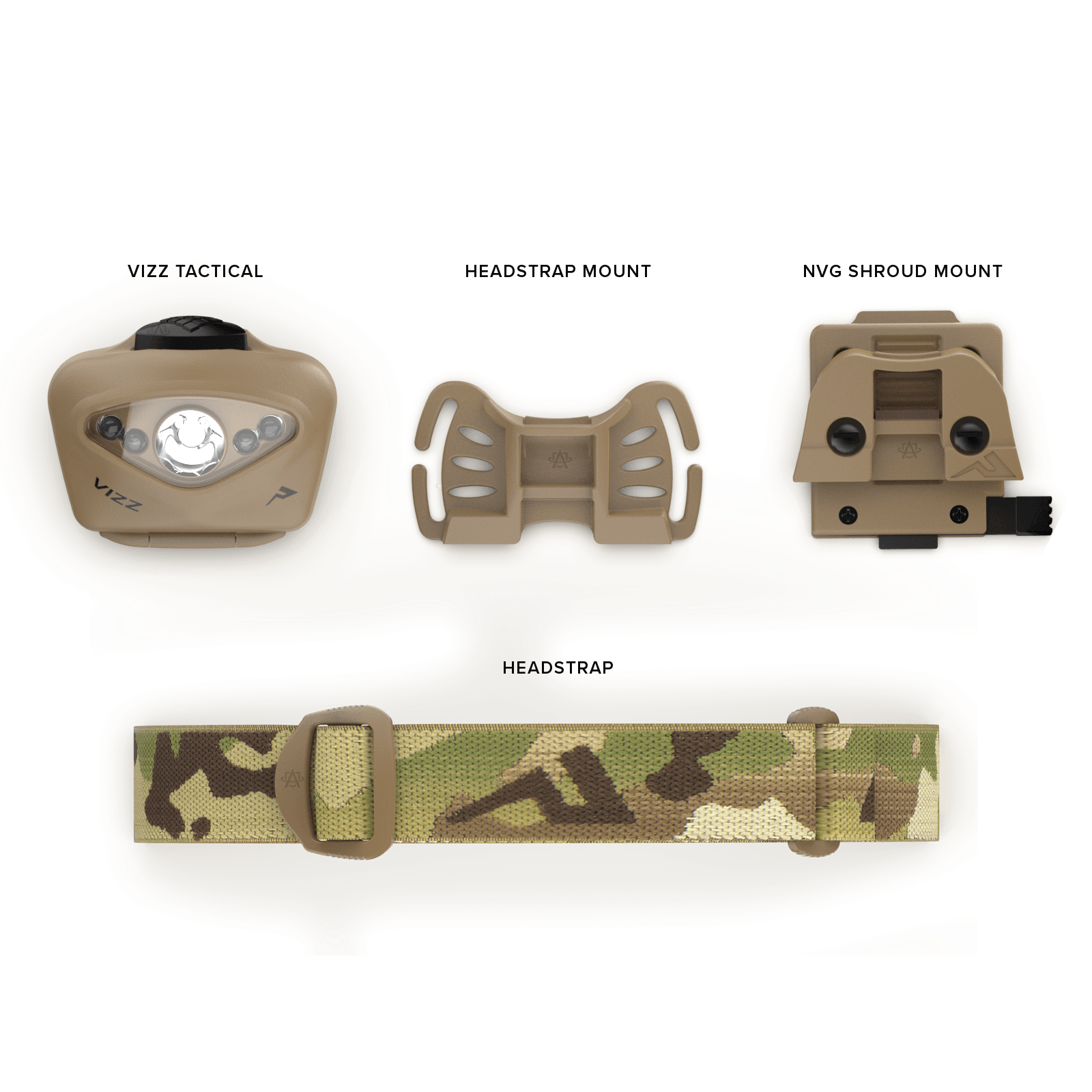 Princeton Tec Vizz Tactical MPLS | 550 Lumens Headlamp | Made in USA