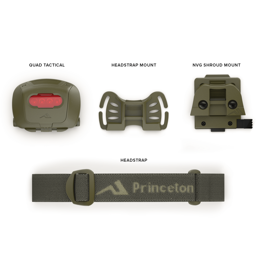 Princeton Tec Quad Tactical MPLS | 78 Lumens Headlamp | Made in USA