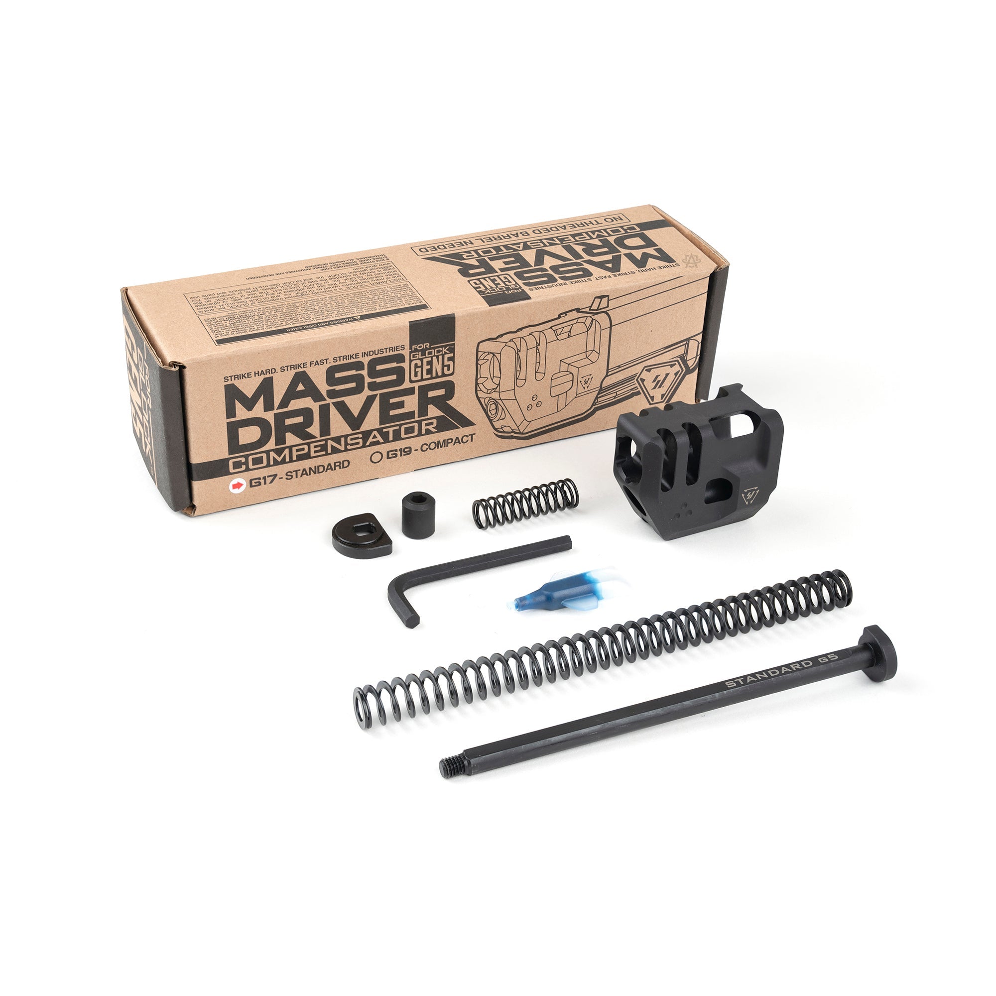 Strike Industries Mass Driver | Gen 3, Gen 4, Gen 5 | GLOCK 17 / GLOCK 19 Compensator