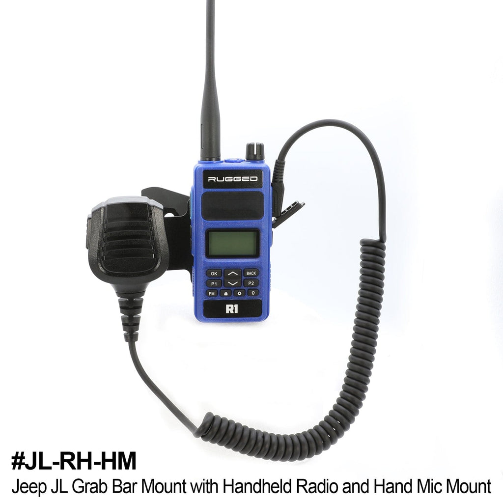Handheld Radio Grab Bar Mount for Jeep Wrangler JK JKU JL and Gladiator JT - JL/JT - Radio-Only Mount