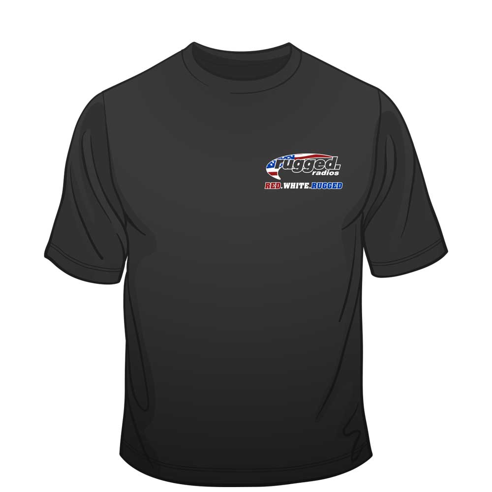 Rugged Radios AMERICAN FLAG T-Shirt - Black - XXL