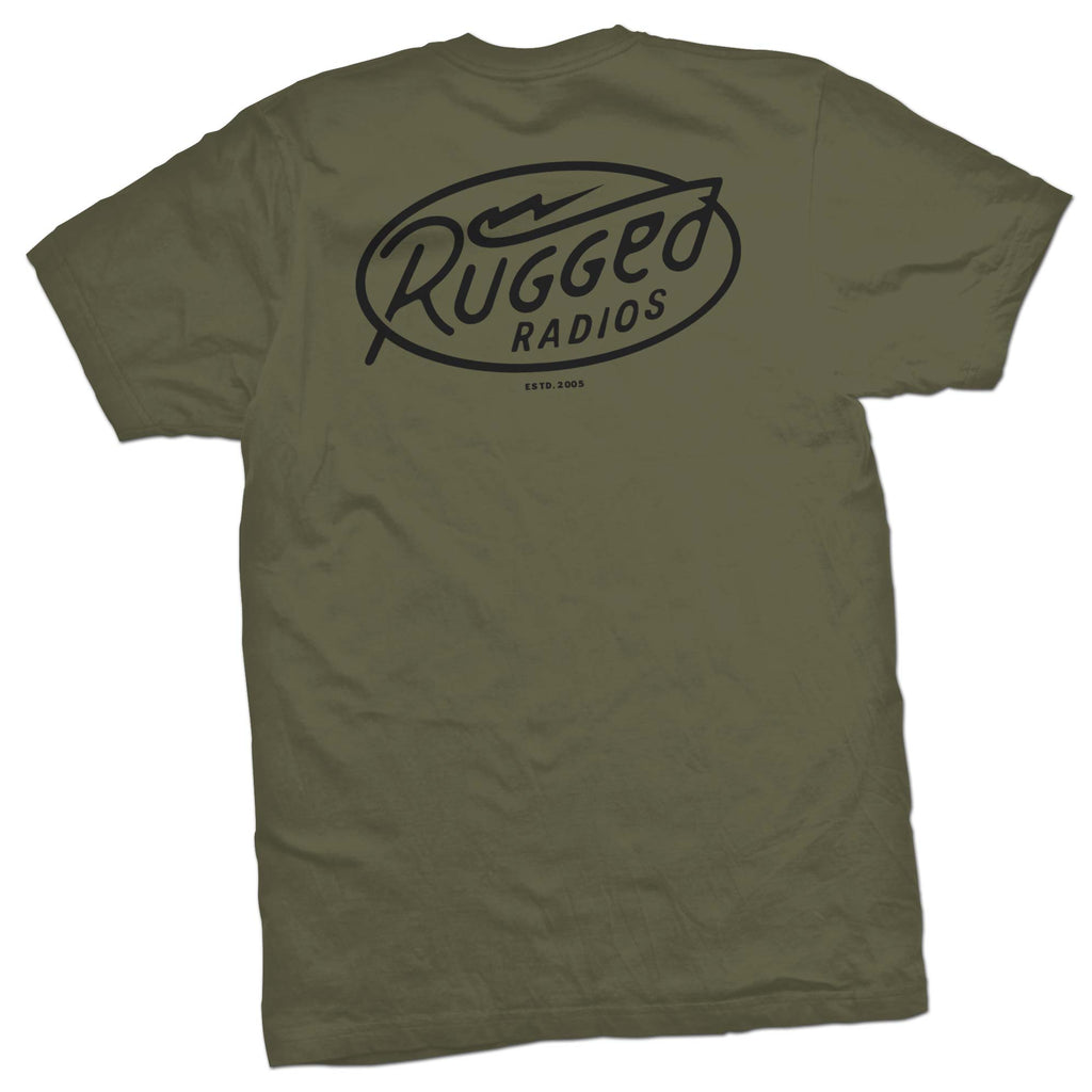 Rugged Radios BOLT T-Shirt - Green - Extra Large